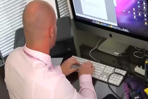 concupiscent Boss Mitch Vaughn pounds Dustin Fitch In His anal