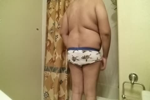 small pecker chubby lad loves To Show Off before, Inside, And After Shower