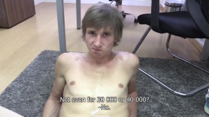 pumped up and manly man got mouth poked