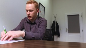 Redheaded guy with a bubble wazoo gets hammered in POV