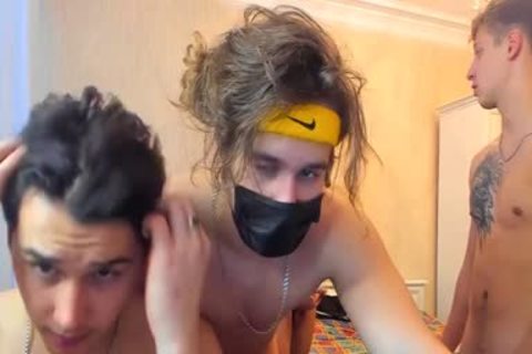 gang Of handsome guys Showing Their penis In webcam