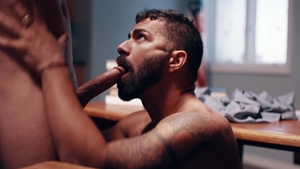 IconMale: Adam Ramzi tongue kissing