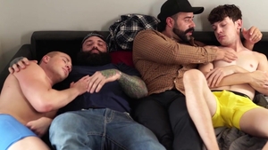 Twink Trade: Neighbor Aiden Jacobs & Edward Terrant group sex