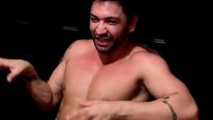 FetishMen: Dominic Pacifico next to Dominic hard cumshot