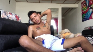 BarebackLatinoz: Juan stroking