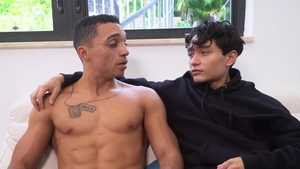 Experienced Stepbrother Shows Younger Step-bro How It Feels To Have A big 10-Pounder In His booty