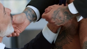 MEN.com - Inked Adam Franco gay blowjob cum scene