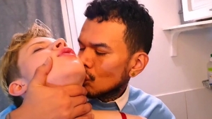 A gorgeous Latino nailing A gorgeous French Femboy