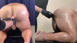 My wazoo acquires slammed By dildos And Then he Milks My Load And Eat